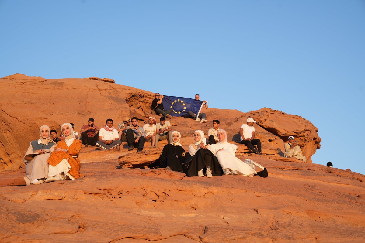 edu_syria's tweet photo. EDU-SYRIA students had an amazing two-day trip to Wadi Rum & Aqaba on 23 & 24 May, exploring Jordan’s stunning desert and sea! Huge thanks to the #EU and EDU-SYRIA Program for this unforgettable experience. 🌍✨
#EUinJordan #EDUSYRIA #WadiRum #Aqaba https://t.co/wgGoYNKG3f