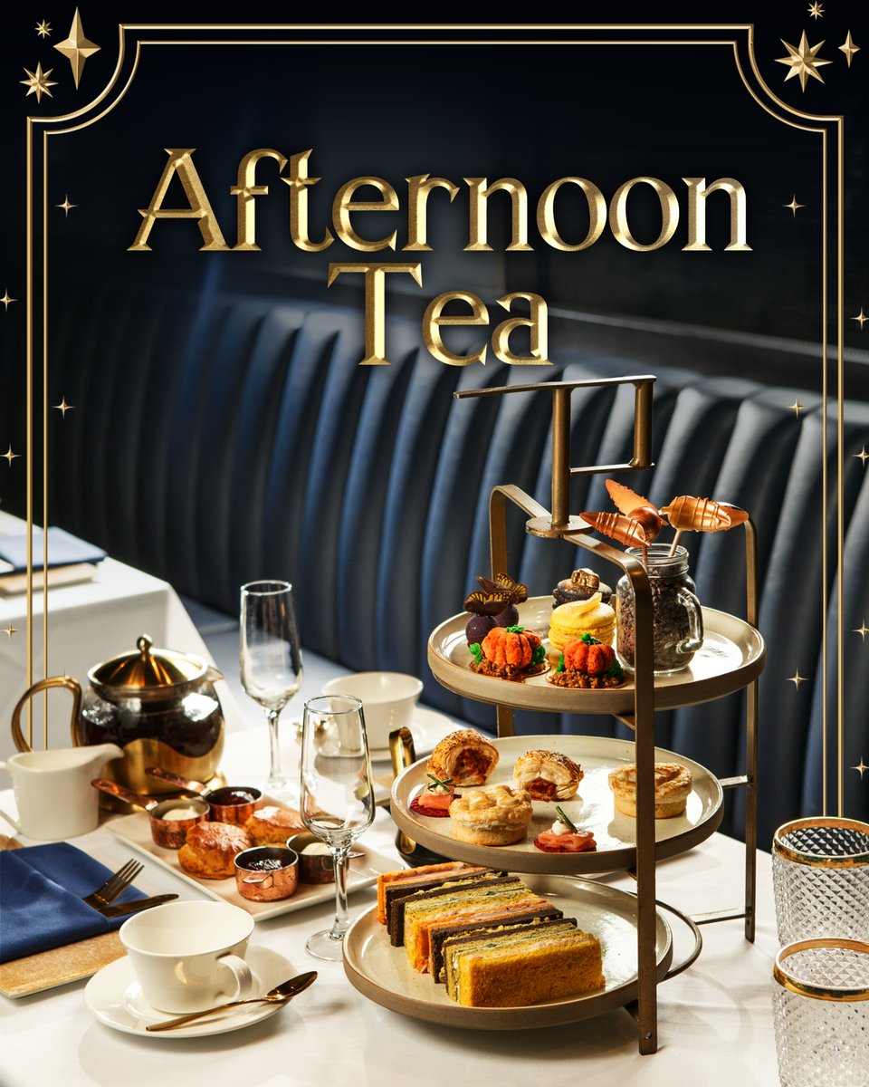 Make your visit to the Studio Tour extra special with Afternoon Tea at the Hogwarts Table ✨

Available as an add-on when purchasing your Studio Tour tickets wbstl.co/-Afternoon-Tea