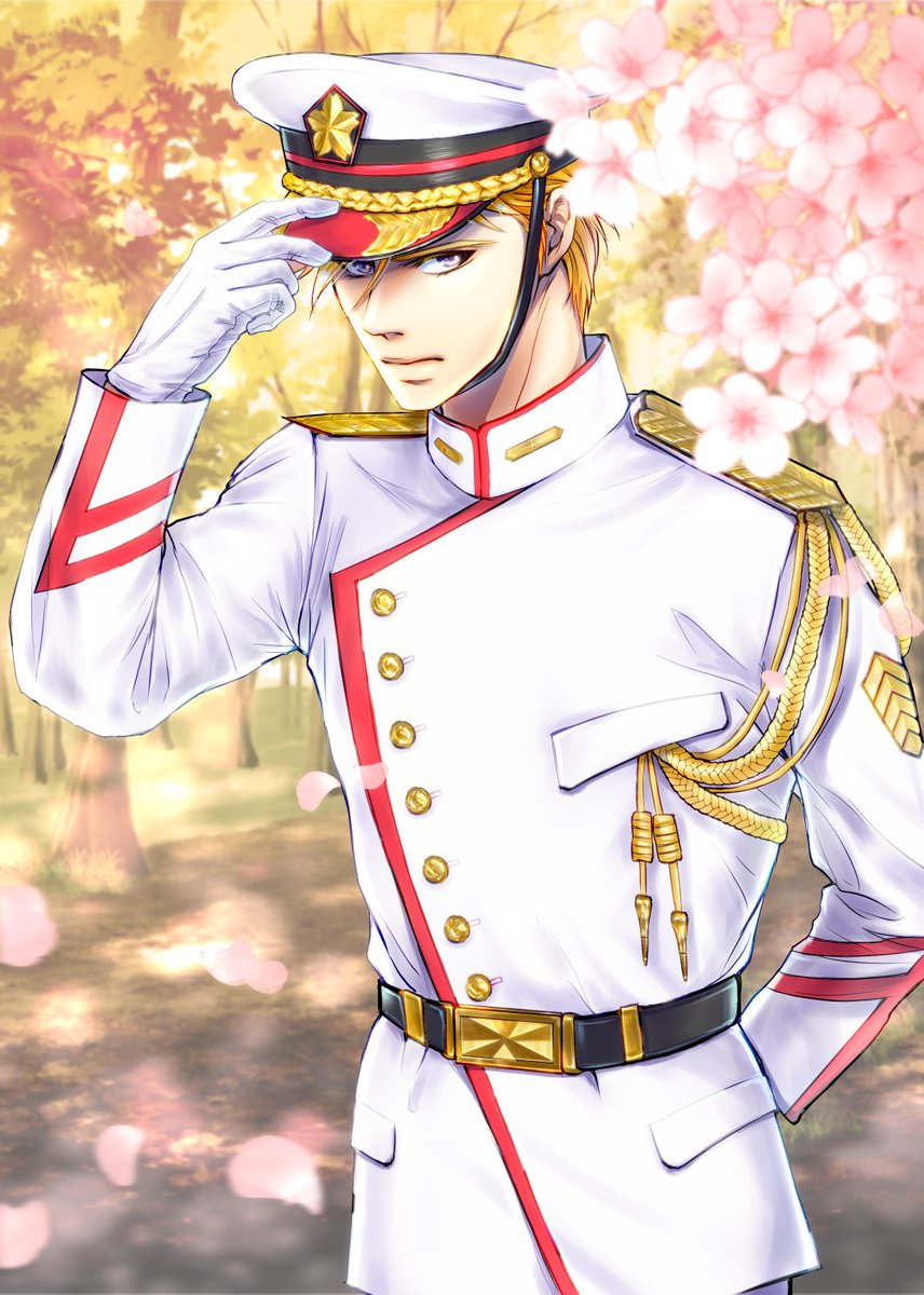 「軍服」のお題で描いた陸自の特別儀仗服を着た征士さん
#伊達征士誕2025エアネップリ
