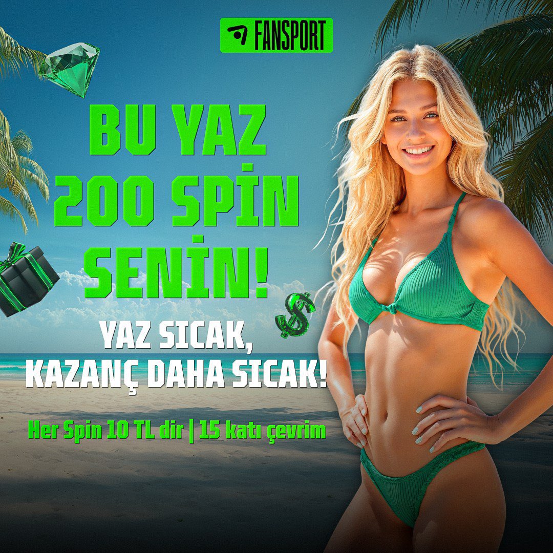 bestatspro's tweet photo. 🔥 FANSPORT’tan Yaz Fırsatı!
🎁 200 SPİN HEDİYE!

"SUMMER200" kodunu kullan, 200 spin bonusunu kap!
Yaz sıcağı kazanca dönüşsün! 💸🎰 https://t.co/zxkjHKYNmg
