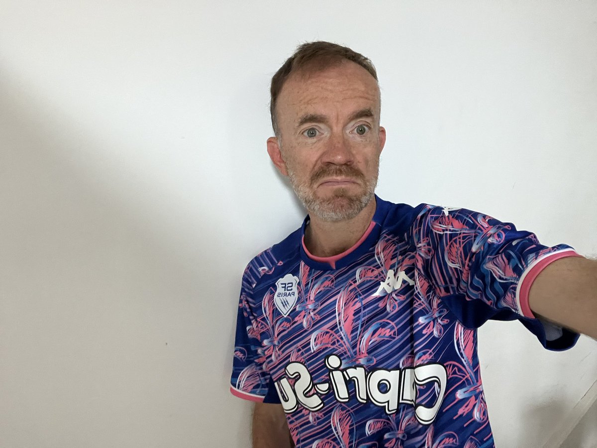 Could be risking a red card on here 

Going thru some packed away shirts and rediscovered this …

Stade Francais 2021/22 by Kappa 

Featuring “Tropical design” and top sponsor 🍹

Yes it’s Rugby
Yes, I ruined the nameset (bought on a jolly) 

I like it tho !

Anyone with me ?