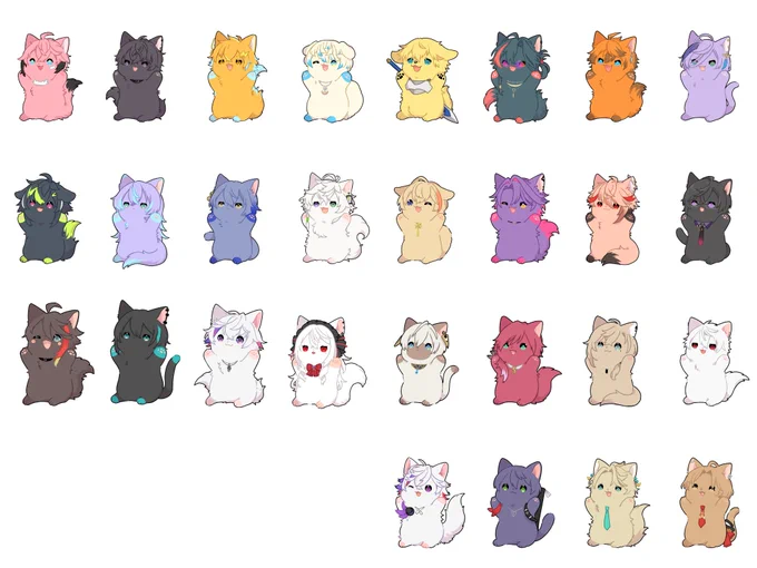 にじそうさく10 お品書き(仮) おでかけアクスタだよ~~~