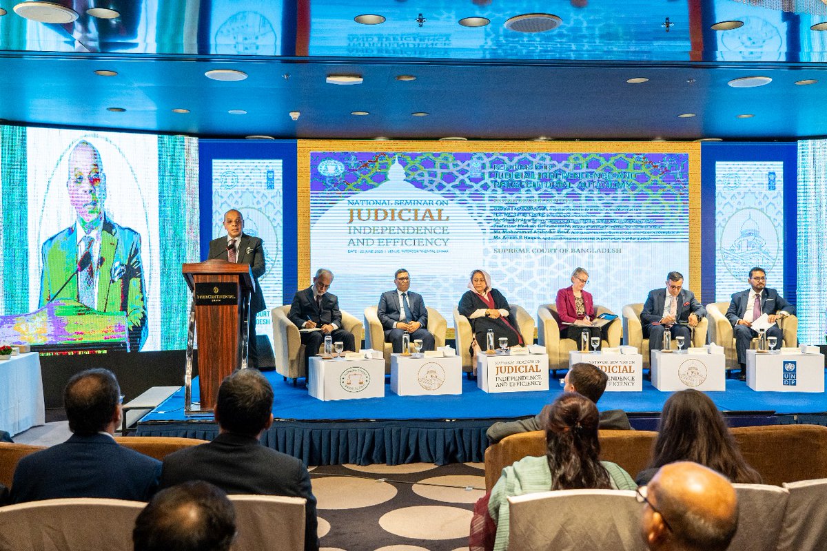 UNDP_BD's tweet image. National Seminar on Judicial Independence and Efficiency: Reforms for Judicial Independence and Prosecutorial Autonomy. Organised jointly by the Supreme Court &amp;amp; @UNDP 🇧🇩