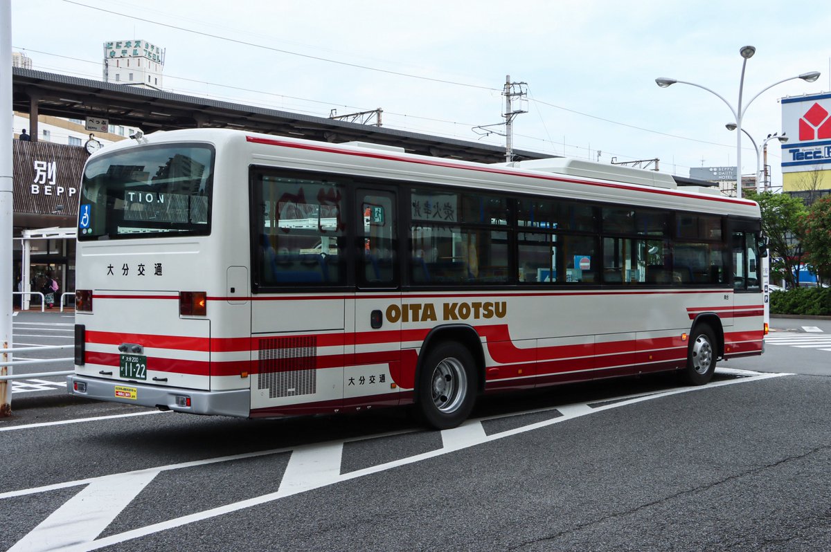 大分交通　　大分200か11-22
PKG-LV234Q2(08年式)
いすゞエルガ

最近導入された元臨港バスのQ尺ワンステエルガ