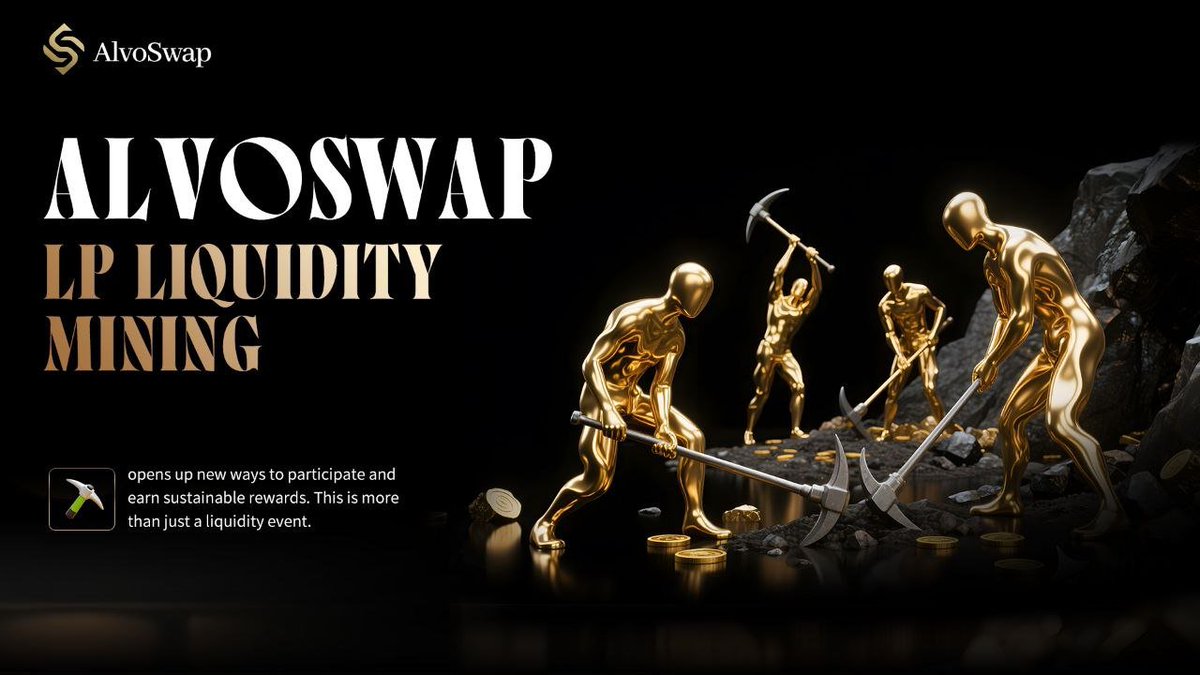 AlvoSwap's tweet photo. 💧 【AlvoSwap LP Liquidity Mining】
#AlvoSwap LP Liquidity Mining - Open a new way to participate and earn sustainable rewards. ⛏️🌍This is more than just a liquidity mining event.
This is a recognition and activation of early invited users and ecosystem contributors. 🎖
👥 If you participated in any of the following activities:
✅ AlvoSwap test event
✅ Alpha phase interactive tasks
✅ Early community growth construction
📣 When LP mining starts, please contact the pioneers you invited before. Invite them to join the mining event. Provide liquidity. Earn rewards. Grow together. 💧🤝
✅ Once the users you invited participate, you will automatically receive referral rewards - real relationships bring real rewards. 💸
Every drop of liquidity injects vitality into the ecosystem. Every collaboration strengthens the trust we have built together. 🛠
📌 Full details of the mining rules and referral mechanism will be shared through official channels soon.
The connections you made weren't fleeting - now's the time to reactivate them. 🚀