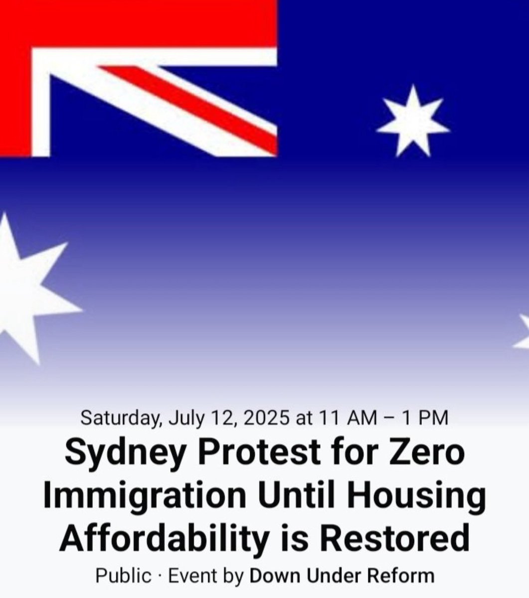 Bookmark the date! 

SYDNEY PROTEST! 

Saturday July 12th 11am 

STOP immigration NOW! 

AND

DEPORT THE CRIMINAL FILTH COMMITTING CRIMES
