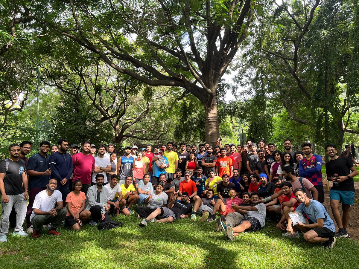 Tanumoy Nandy (@tmnandy) on Twitter photo 5 of us ran across Cubbon park with 🍆 in our hand, celebrating <a href="/cubbon_run/">Cubbon Run</a> ‘s 100TH RUN with a 5x1K rally.
Needless to say people loved our 🍆 and was unanimously declared the best relay baton!
Can you spot the 🍆 in both the photos? 5 of us ran across Cubbon park with 🍆 in our hand, celebrating <a href="/cubbon_run/">Cubbon Run</a> ‘s 100TH RUN with a 5x1K rally.
Needless to say people loved our 🍆 and was unanimously declared the best relay baton!
Can you spot the 🍆 in both the photos?