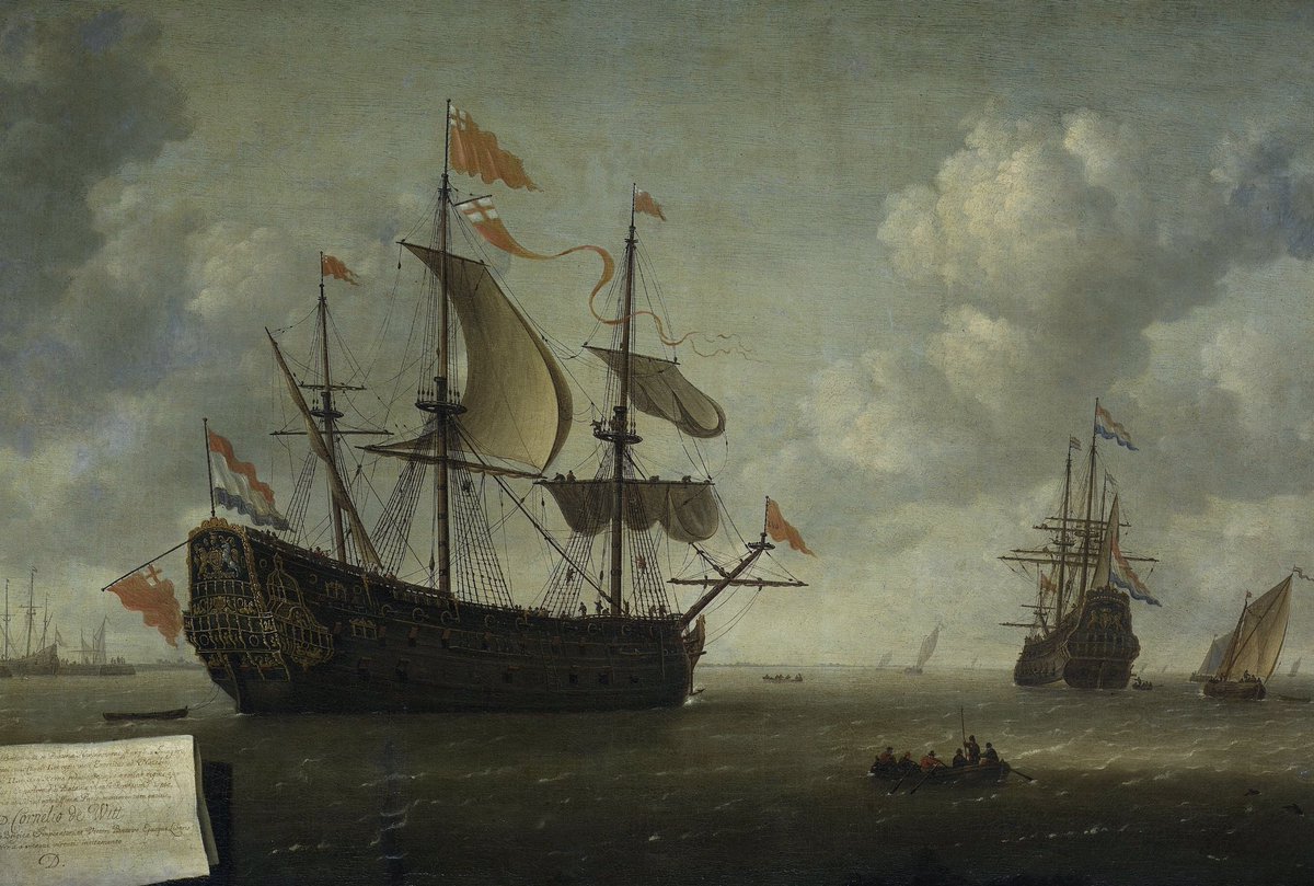Nadat de Republiek de Engelsen op eigen bodem in Chatham had verslagen, werd als oorlogsbuit het schip ‘Royal Charles’ meegenomen. Eenmaal aangekomen in Hellevoetsluis werd het schip direct een bezienswaardigheid. Er werd entree geheven en de verkoop van stukken leverde geld op.