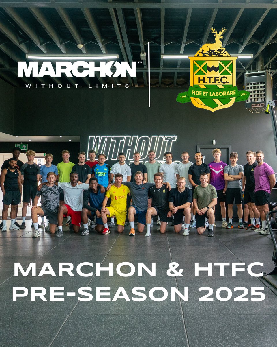 Pre-season mode: ON. 

HTFC are stepping it up for 2025 with a world-class strength &amp; conditioning programme from our partners at Marchon HQ 

Relentless energy. No shortcuts. Without limits. 🦌💪
#OneTeamOneTown🟡🟢🦌 

#Marchon #PreSeason2025 #StrengthInNumbers #WithoutLimits
