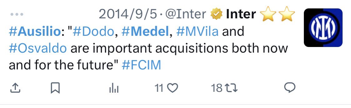 L'unico problema dell'Inter = Ausilio tweet media