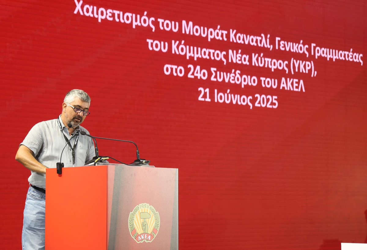 YKP Genel Sekreteri Murat Kanatlı, AKEL Kongresi’nde konuştu
➡️ wp.me/pg0fTu-14cr

Yeniçağ Canlı Yayınları buradan seyredebilirsiniz youtube.com/@yenicagkibris