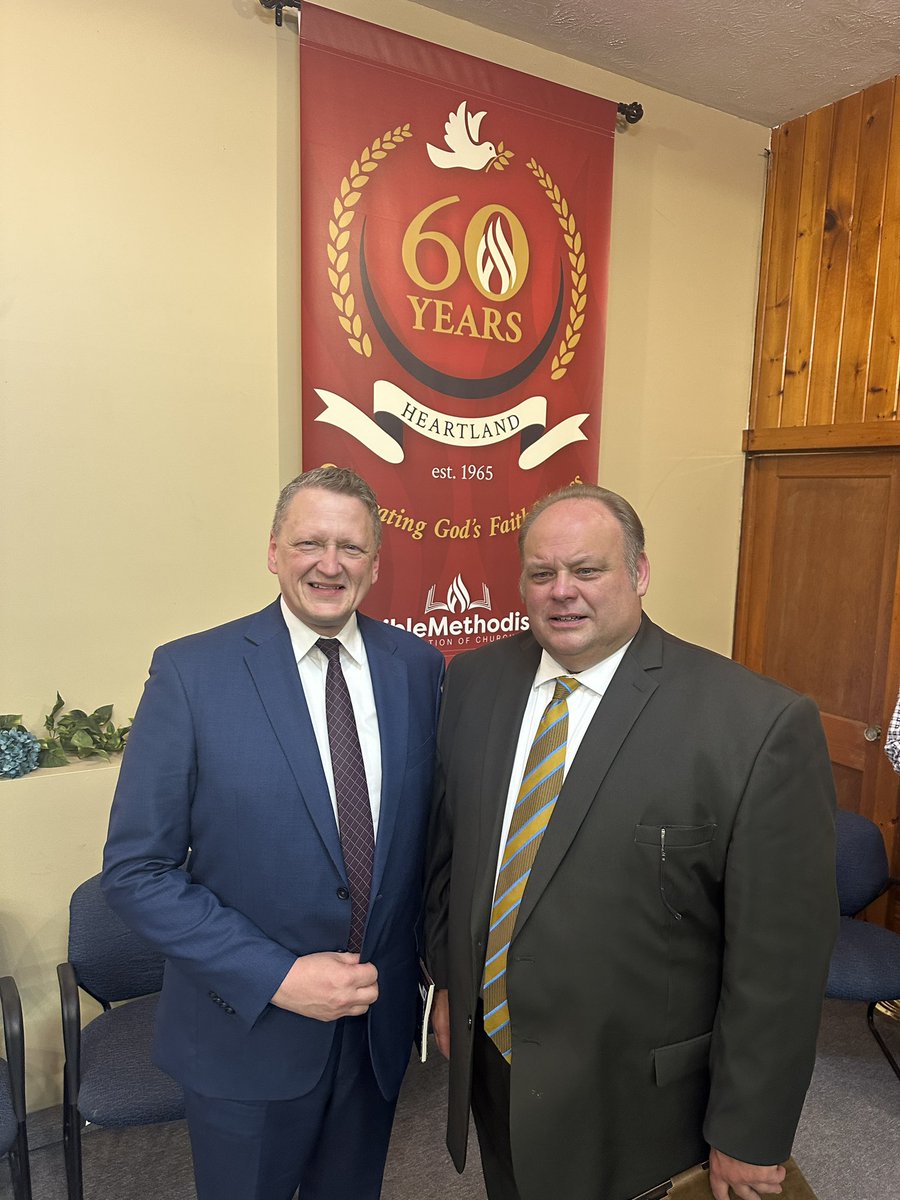 jimplank's tweet photo. Honored to represent @IHConvention at the 60th anniversary celebration of the Heartland Conference of the Bible Methodist Church. Congratulations Conference President Cravens. https://t.co/idXpUiw6J8