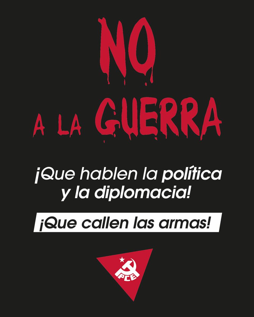 ‼️Condenamos la entrada directa de EEUU en la guerra de agresión de Israel contra Irán.

¡Que hablen la política y la diplomacia! ¡Que callen las armas! 

Comunicado:
pce.es/publicacion-an…