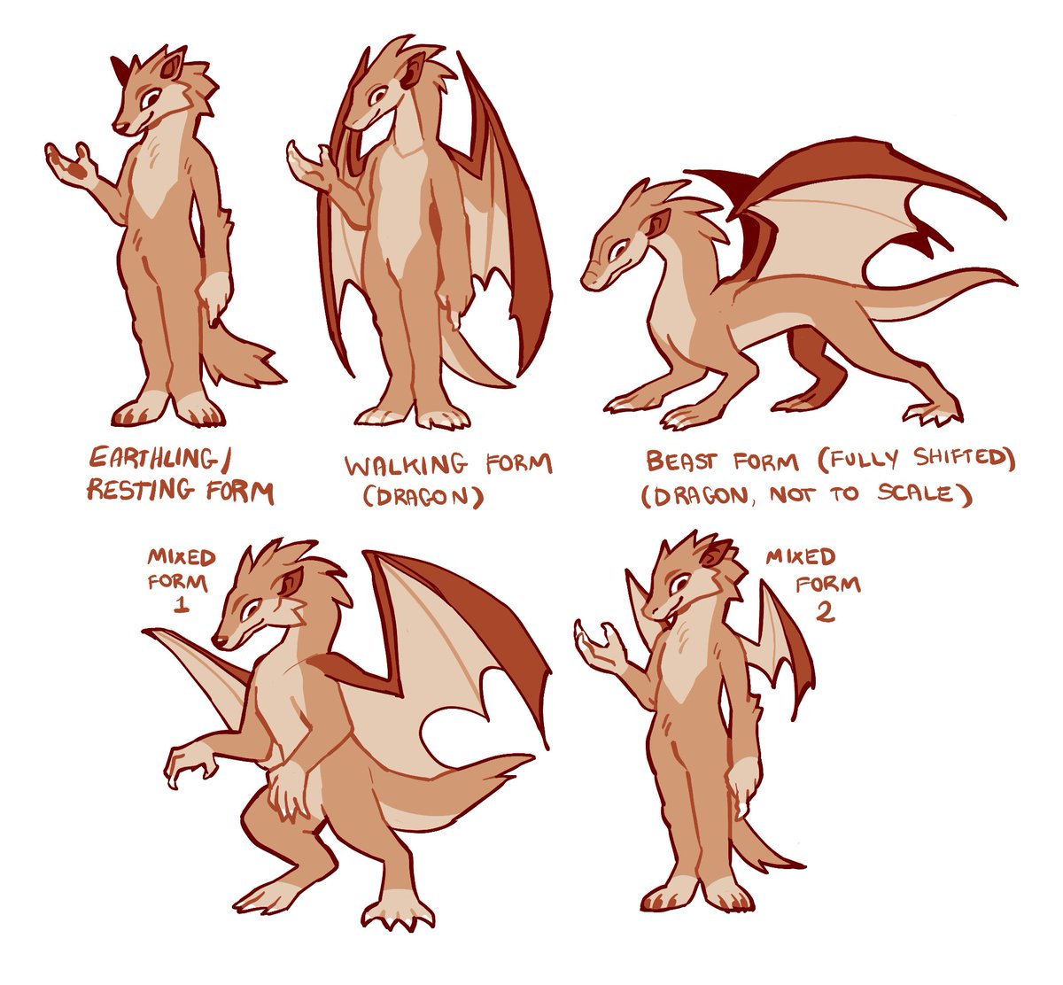 Rozetta_RP's tweet image. Fels can shapeshift into various different forms! Artwork depicting some examples.