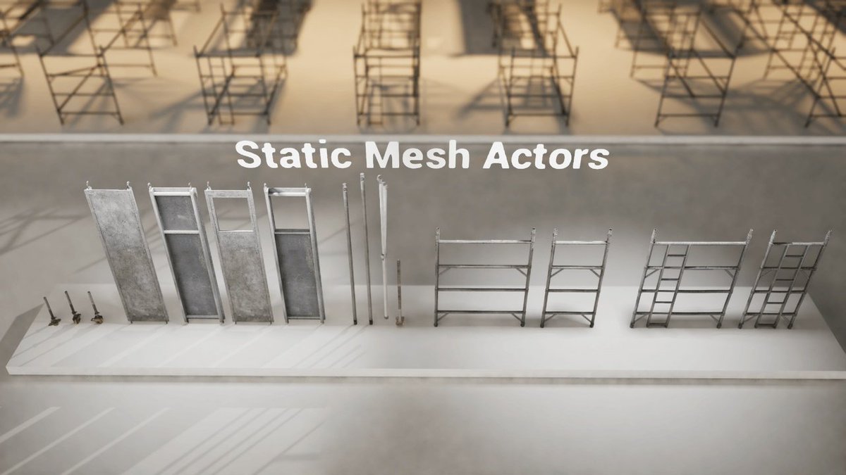 RoughEdgeLtd's tweet photo. 🪜 Scaffold Pack
Elevate your level design — literally.
This modular scaffold system is built with photorealism and performance in mind. Nanite-ready. Simple collisions. Maximum flexibility.

🛒 https://t.co/RGLQuiGTOn

#UE5 #GameAssets #3DModeling #LevelDesign #indiedev #gamedev https://t.co/pslXlgW1Ju