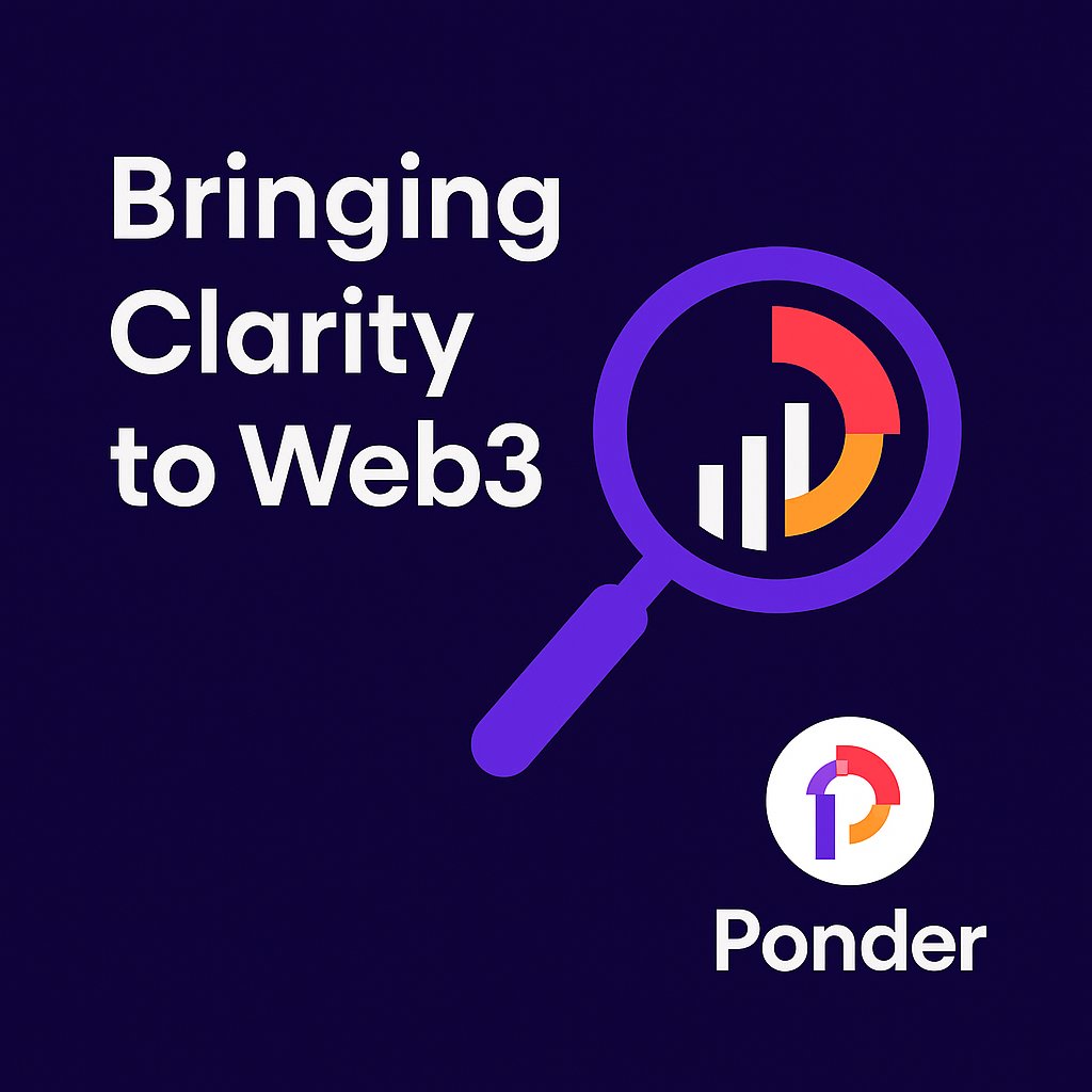 Precious Sam (@precioussam30) on Twitter photo Most tools give you charts. <a href="/Ponder_One/">Ponder.One</a> gives you clarity. 🧠📊
Cut through the Web3 noise with real-time insights on swaps, NFTs, bridges, and more.
It’s not just trends—it’s truth.
Powered by $PNDR.
#PonderOne #WeGetIt #DontWonderPonder Most tools give you charts. <a href="/Ponder_One/">Ponder.One</a> gives you clarity. 🧠📊
Cut through the Web3 noise with real-time insights on swaps, NFTs, bridges, and more.
It’s not just trends—it’s truth.
Powered by $PNDR.
#PonderOne #WeGetIt #DontWonderPonder