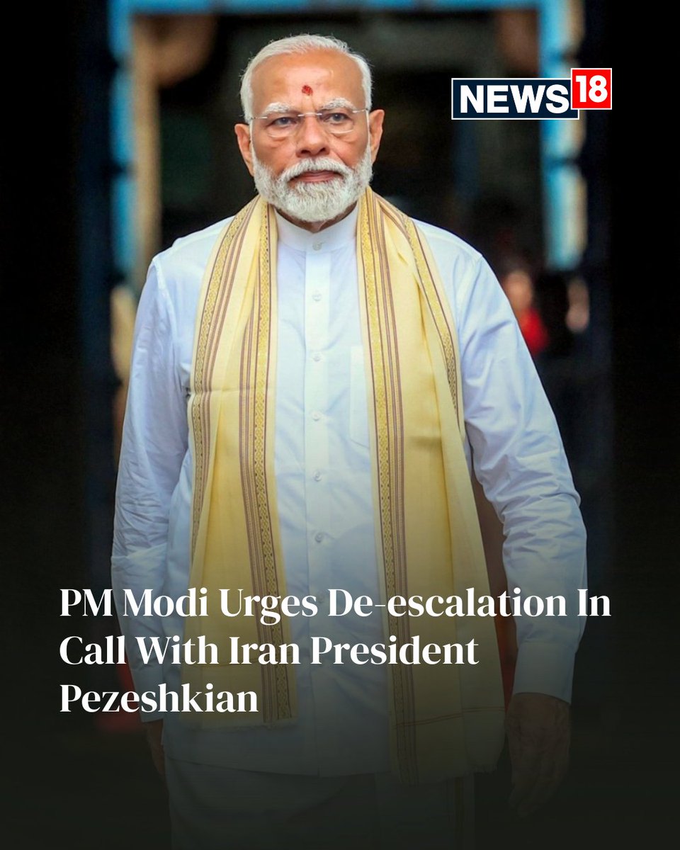 PM Modi speaks to Iranian President, calls for peace and stability.

#PMModi #Iran #Israel #iranisraelconflict 

news18.com/india/pm-modi-…