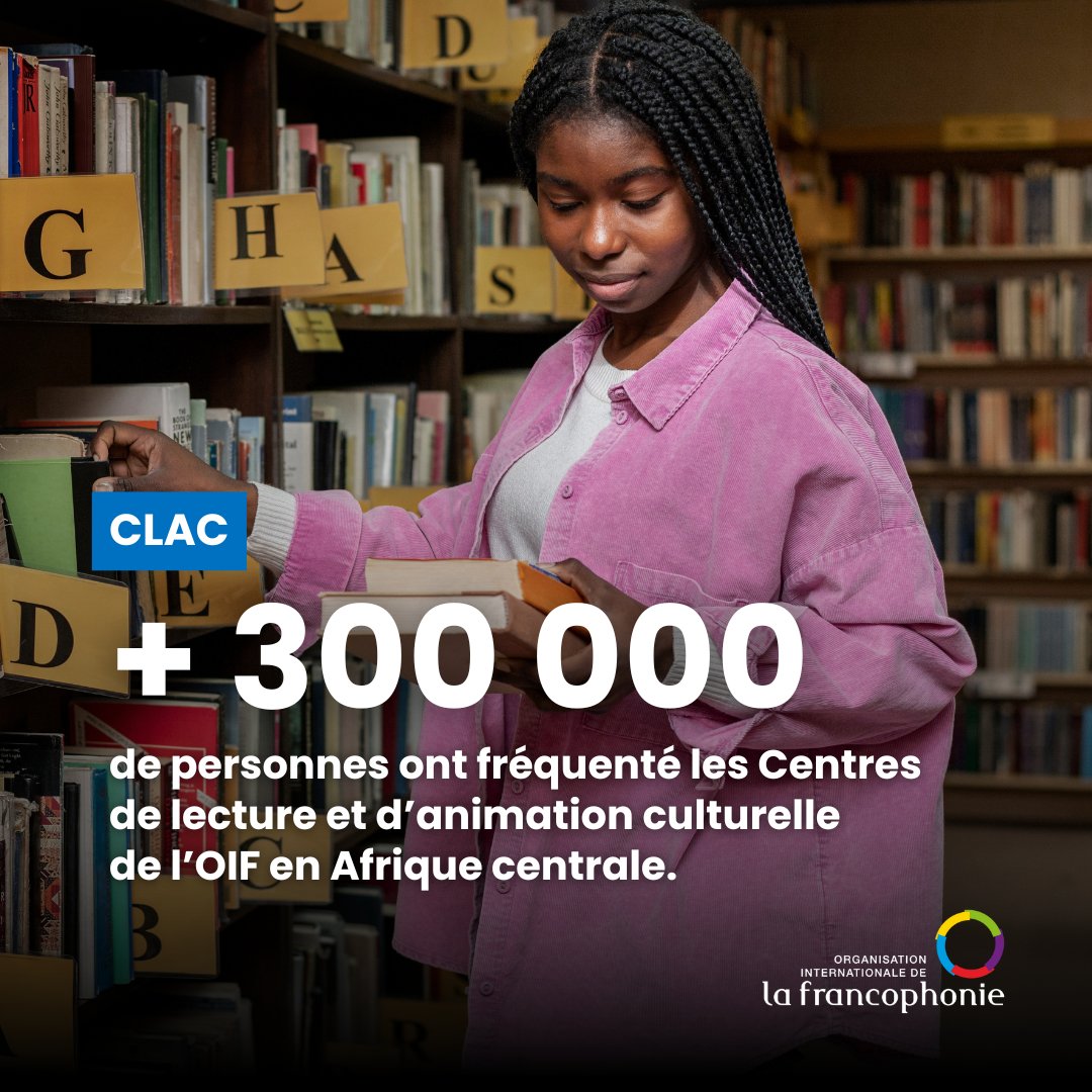 En Afrique centrale, grâce au soutien de l’OIF, les #CLAC permettent à des milliers de jeunes, d’élèves, d’enseignants et de passionnés de lecture d’explorer, de créer et d’apprendre au quotidien.

🔗 En savoir plus : ow.ly/4fbG50W6bug

#Francophonie