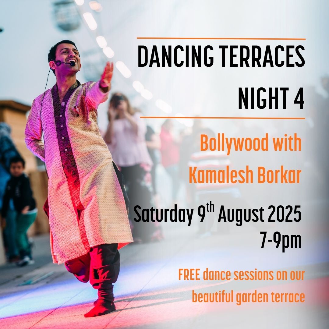 🌟Bollywood Beats on the Terrace!🌟

Get ready to sparkle on Saturday 9th August as Kamalesh Bokar brings the magic of Bollywood to Dancing Terraces night 4!

🕖FREE dance sessions | 7-9pm
📍Garden Terrace at Pavilion Dance

✨Let's light up the terrace with colour, rhythm &amp; joy!