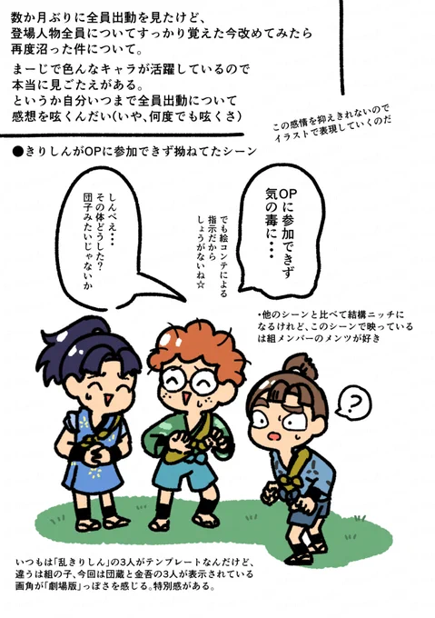 数か月ぶりに改めて全員出動を見たけど、また沼ったので数枚ほど感想イラストを呟いていくマン 