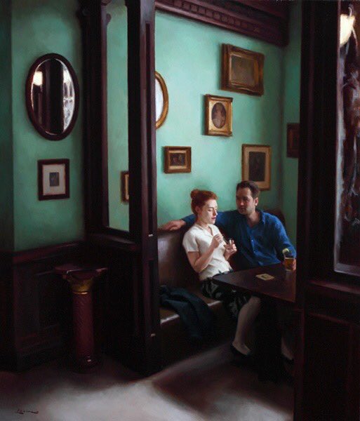 franch_laura's tweet photo. Como cada domingo, comparto el trabajo de otro de mis hopperianos: Steven J. Levin (Minneapolis, 1964), un representante del realismo norteamericano contemporáneo en la tradición de la Escuela de Boston. Según el, Vermeer y Edward Hopper son sus grandes influencias. 

👇🏻 Hilo. https://t.co/3QvyClfZLp
