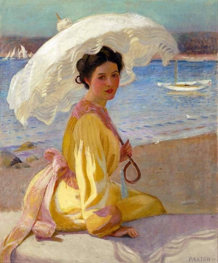 Estate, stagione pagana
dai piaceri roventi e con i rovelli
che svaporano sull'arenile
di un mare non più lontano.

Lillo Gullo

#NelSegnoDellEstate

#VentagliDiParole

William McGregor Paxton