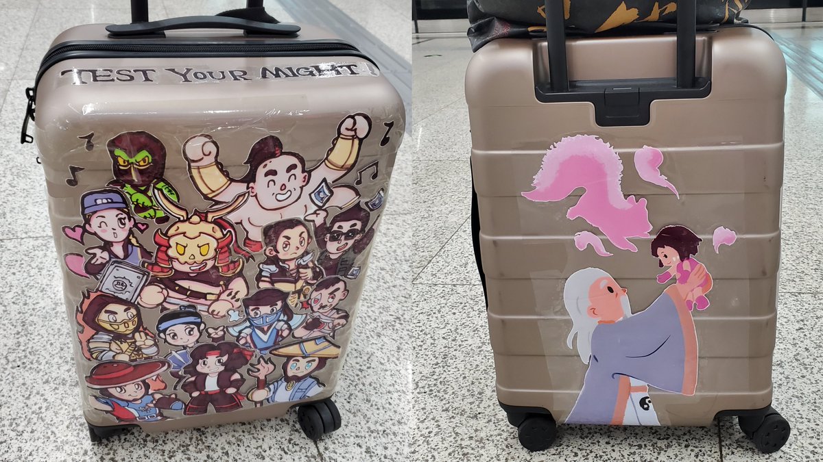 Newest Suitcase Stickers
Making things you love can cheer you up when in passive mood,Haha~
My mum said the old Taoist Priest create baby feels like Gargamel creates Sasette Smurfling
True!Old sorcerer making little girl with magic
Hope MK alt universe can make similar stories