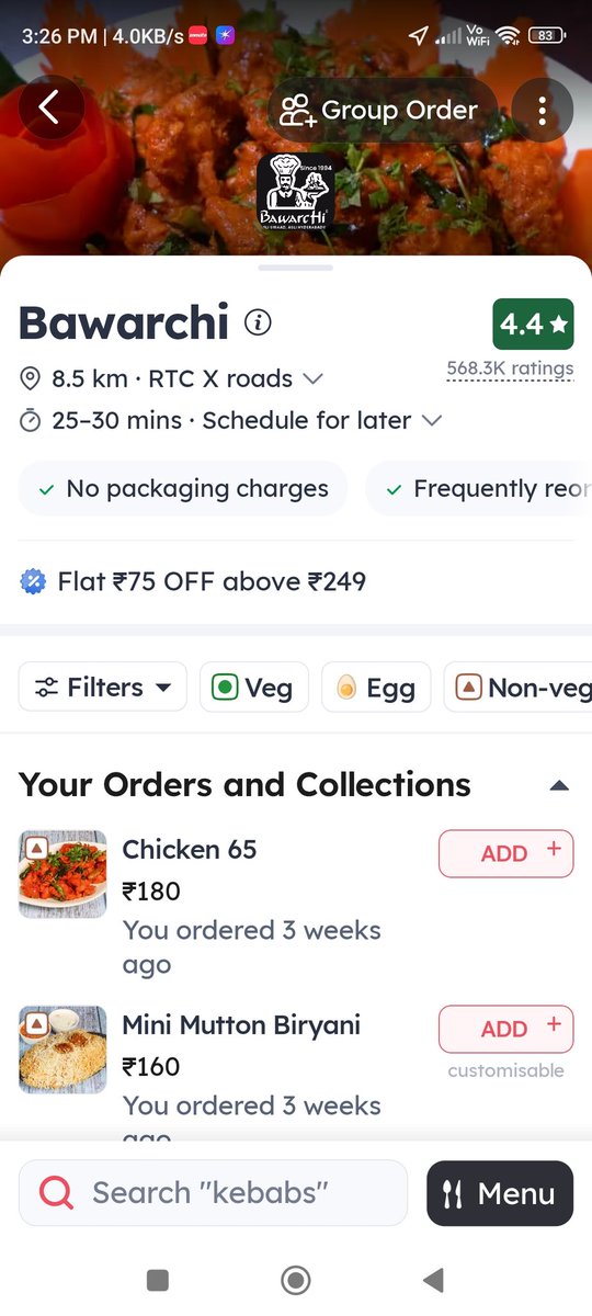 its_vasudev99's tweet photo. Hello @zomato 

I'm really disappointed with the incorrect distance shown for your restaurant. Even though it's not even 5 km from my location, it's showing as 8.5 km away. Please correct this misleading information
#Zomato https://t.co/xxspQ7y9Yl