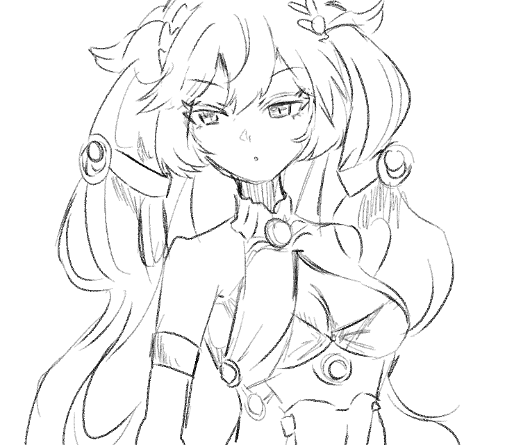 a_genyan's tweet photo. 衝動で描きましたが、ラフまでで終了。かわいいキャラに出会えて嬉しいです。
#鳴潮ファンアート #いいね0件チャレンジ https://t.co/eRXK5d6CG6