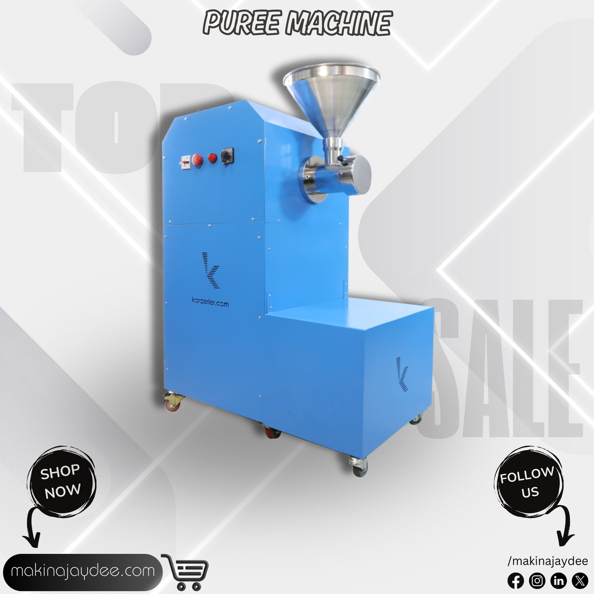 makinajaydee's tweet photo. 📣 For SALE: Puree Machine!

---

📣 للبيع: ماكينة هرس!

---

E-mail:
sales@makinajaydee.com

Phone/Whatsapp:
+90 545 103 5618

---
#PureeMachine
#peanuts #hazelnuts #almonds #pureeing #mashing #seeds #nuts
#الفول_السوداني #بندق #لوز  #مكسرات #ماكينة_هرس
#makinajaydee https://t.co/COTlsEEq5u
