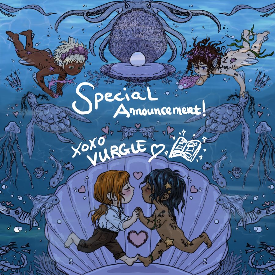 vurgle's tweet photo. Special announcement!
🫧🐚🪸🐡🦑🎺🦐🦀🍾
My comic, after a long &amp; unintentional hiatus, is finally returning -  just not sure exactly when HAHA 💦 I have a vague idea of a timeline, but for now let’s just say “soon” 🫧
I’m excited to revamp this project &amp; share it with you all! https://t.co/VUDTKnWCC7