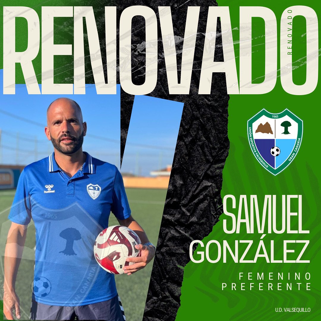 🤝🏼 Samuel González seguirá al mando del Femenino Preferente, después de una temporada brillante, estamos muy contentos de volver a contar con su apoyo, en busca de nuevos objetivos, ¡vamos mister!

#vamosvalsequillo⚽️💙