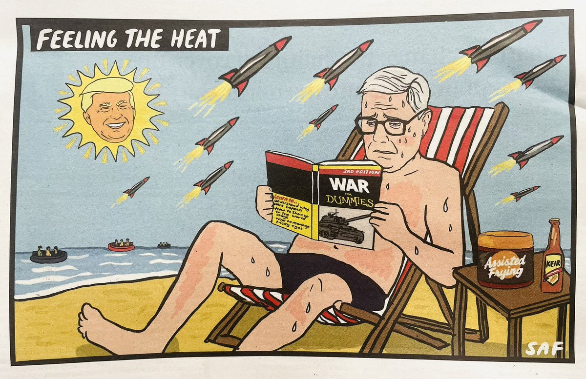 Observer cartoon on #KeirStarmer #Trump #Iran #IranVsIsrael – political cartoon gallery in London original-political-cartoon.com