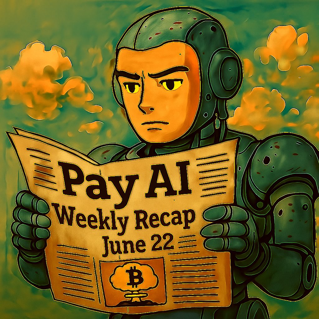 PayAI Network (@payainetwork) on Twitter photo 🧵 WEEKLY UPDATE: June 22
Let’s catch up on everything that went down at <a href="/PayAINetwork/">PayAI Network</a> this week 👇 🧵 WEEKLY UPDATE: June 22
Let’s catch up on everything that went down at <a href="/PayAINetwork/">PayAI Network</a> this week 👇
