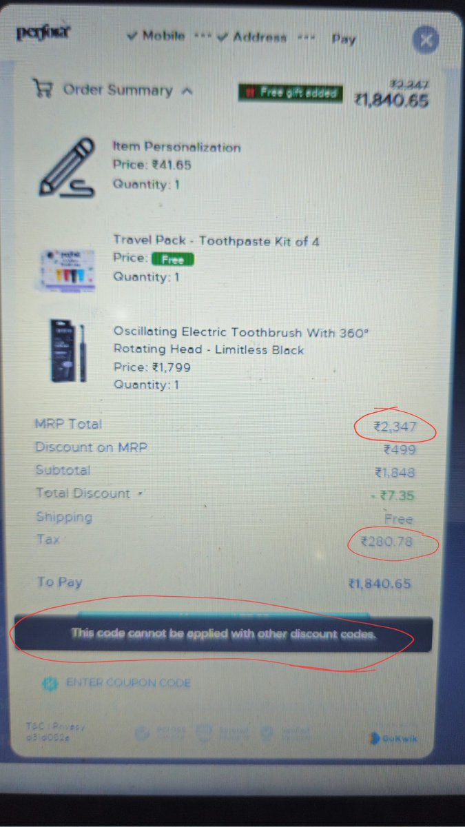 sttoke_ed's tweet photo. @Perforaofficial please clarify on pricing, discounts and coupons, why coupons cannot be added, why 15% discount doesn't work, why on checkout price is shown higher?? https://t.co/CAng2Ugscz
