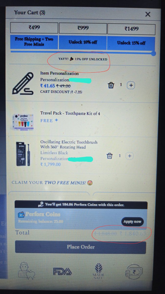 sttoke_ed's tweet photo. @Perforaofficial please clarify on pricing, discounts and coupons, why coupons cannot be added, why 15% discount doesn't work, why on checkout price is shown higher?? https://t.co/CAng2Ugscz