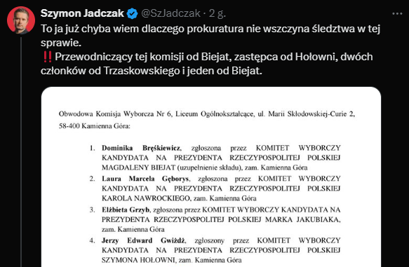 Jarosław Nadprezes Wszystkiego #Trzaskowski2025 (@skawinskijarek) on Twitter photo Śmiałem skrytykować wypociny WP więc zostałem zablokowany przez ród Suwartów. Mogę odpowiedzieć <a href="/SzJadczak/">Szymon Jadczak</a> tylko tu:
Owszem panie Jadaczak, prokuratura wszczęła śledztwo.
Taki z ciebie dziennikarz jak z koziej dupy trąba.
Link w kom.
#Szulerzy #działamy Śmiałem skrytykować wypociny WP więc zostałem zablokowany przez ród Suwartów. Mogę odpowiedzieć <a href="/SzJadczak/">Szymon Jadczak</a> tylko tu:
Owszem panie Jadaczak, prokuratura wszczęła śledztwo.
Taki z ciebie dziennikarz jak z koziej dupy trąba.
Link w kom.
#Szulerzy #działamy