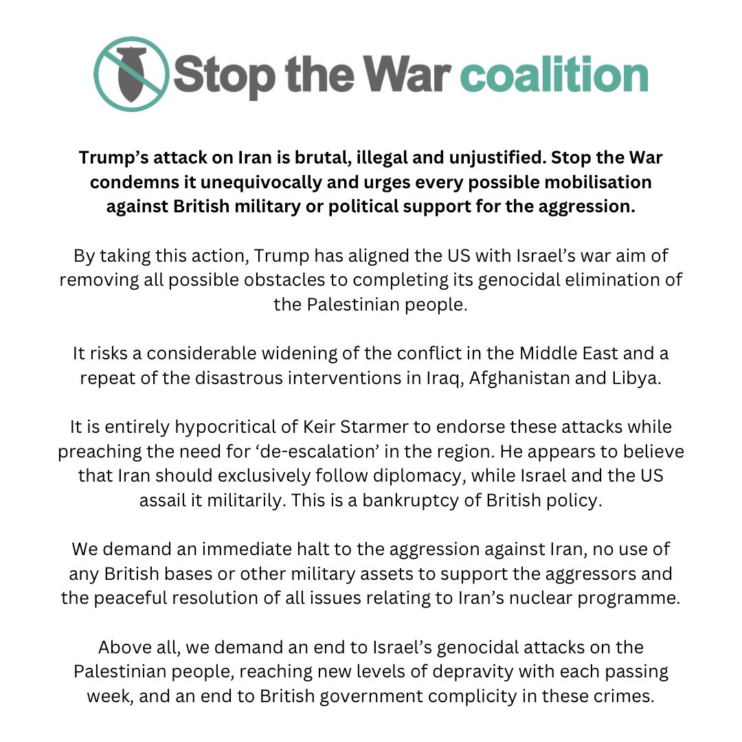 People's March for the People of Iran and Palestine. Saturday 28 June, 1 pm, the Canal Quarter (Churchill Way/Queen Street) 
#Cardiff #Protest #NoWarOnIran
