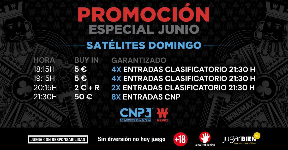 CNP® Poker (@cnp_poker) on Twitter photo 🔥 Hoy, ultimo domingo de la promoción de satélites.
🚀 Aún estás a tiempo de unirte al Main Event del #CNPWinamax con solo unos clics
🎯 ¡Nos vemos del 23 al 29 de junio en el <a href="/CASINOMURCIA/">Orenes Gran Casino Murcia</a> !
<a href="/Winamax_Espana/">Winamax Póker</a> <a href="/LAROUSH_Events/">LAROUSH EVENTS®</a> 🔥 Hoy, ultimo domingo de la promoción de satélites.
🚀 Aún estás a tiempo de unirte al Main Event del #CNPWinamax con solo unos clics
🎯 ¡Nos vemos del 23 al 29 de junio en el <a href="/CASINOMURCIA/">Orenes Gran Casino Murcia</a> !
<a href="/Winamax_Espana/">Winamax Póker</a> <a href="/LAROUSH_Events/">LAROUSH EVENTS®</a>