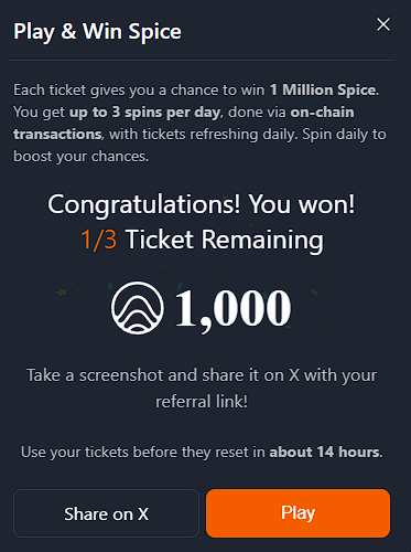Maxon1202913356's tweet photo. I just won Spice in the @build_on_bob Fusion Lottery!

Join me in the Final Season and explore the Hybrid L2 ecosystem.

Here's my referral link https://t.co/2tGCU5RN6j https://t.co/6Yd6miNvyS