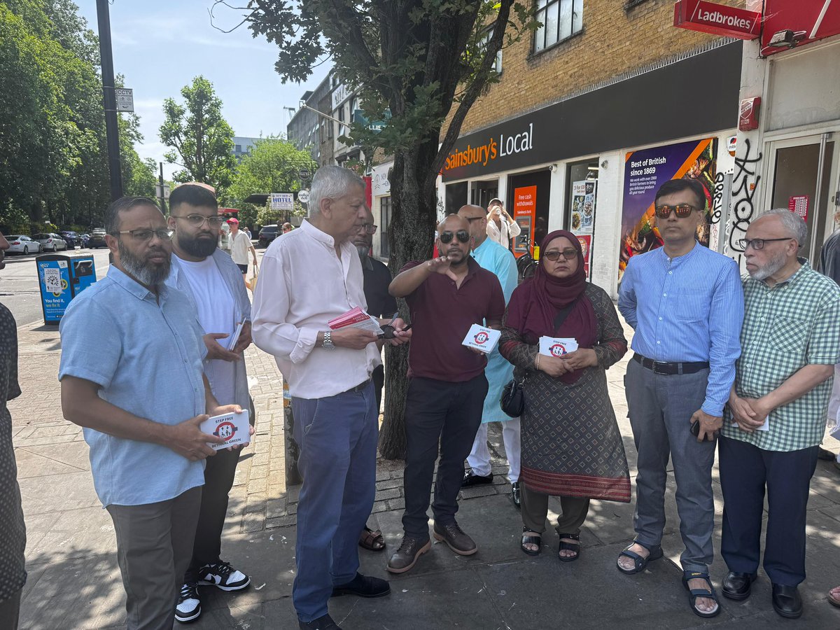 Tarik Khan (@tarikahmedkhan) on Twitter photo 🚨 We’ve launched our campaign to make Bethnal Green Station step-free! 🚨
Vulnerable people struggle daily due to the lack of step-free access.
With @UnmeshDesai & <a href="/rushanaraali/">Rushanara Ali MP 💙</a> we’re calling on <a href="/TfL/">TfL</a> and <a href="/MayorofLondon/">Mayor of London, Sadiq Khan</a> to put Bethnal Green in the plans and make this possible. 🚨 We’ve launched our campaign to make Bethnal Green Station step-free! 🚨
Vulnerable people struggle daily due to the lack of step-free access.
With @UnmeshDesai & <a href="/rushanaraali/">Rushanara Ali MP 💙</a> we’re calling on <a href="/TfL/">TfL</a> and <a href="/MayorofLondon/">Mayor of London, Sadiq Khan</a> to put Bethnal Green in the plans and make this possible.