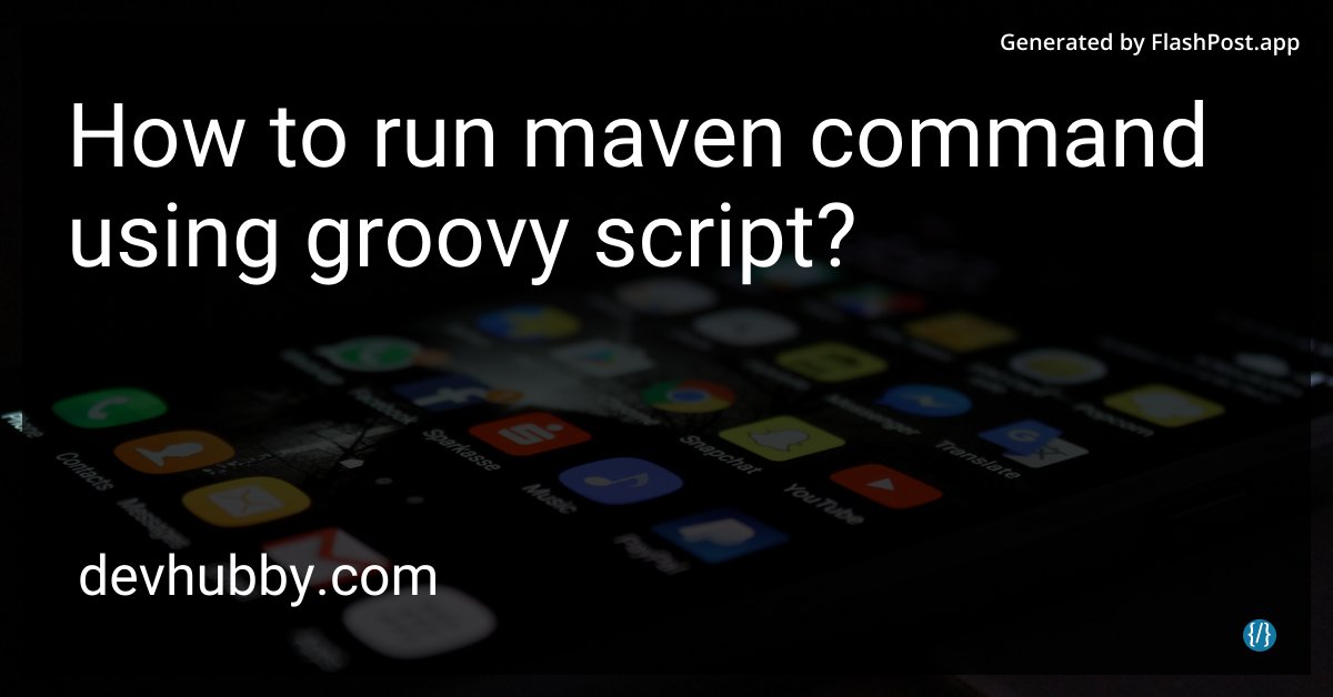 devhubbycom's tweet photo. When Groovy runs Maven, do they stop for code version tea breaks?"

Source: https://t.co/d44DtgvyAT

#BuildScripts #ProjectManagement #Tech #JavaCommunity #run #script https://t.co/SoXc27E7Ii