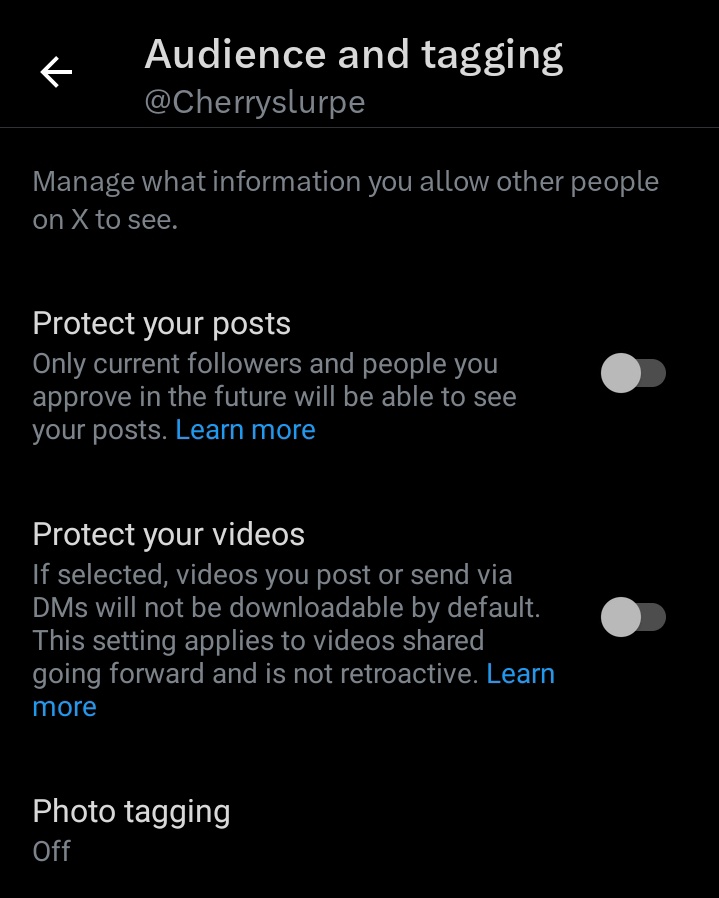 Cherryslurpe's tweet photo. @warnerreads @Levisnussy i turned it off still idk why 😭 maybe it's been private for so long that's why https://t.co/M5XbbP2gSz