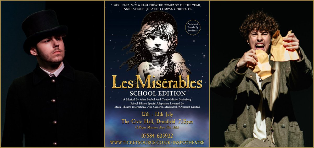 📷TODAY'S THE DAY!📷
The NODA East Midlands Awards Gala is taking place this afternoon where our intervarsity groups inaugural production of <a href="/lesmisofficial/">Les Misérables</a> is nominated for Best Youth Musical in the district and both our leading men are nominated for Best Youth Performers!!