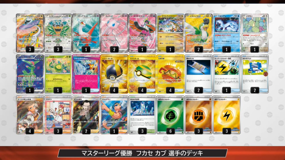 （期間限定）【GOLD】PJC2025優勝デッキ PJCS2025 マスタリーグ優勝/準優勝 デッキレシピ 🥇優勝 フカセ カブ