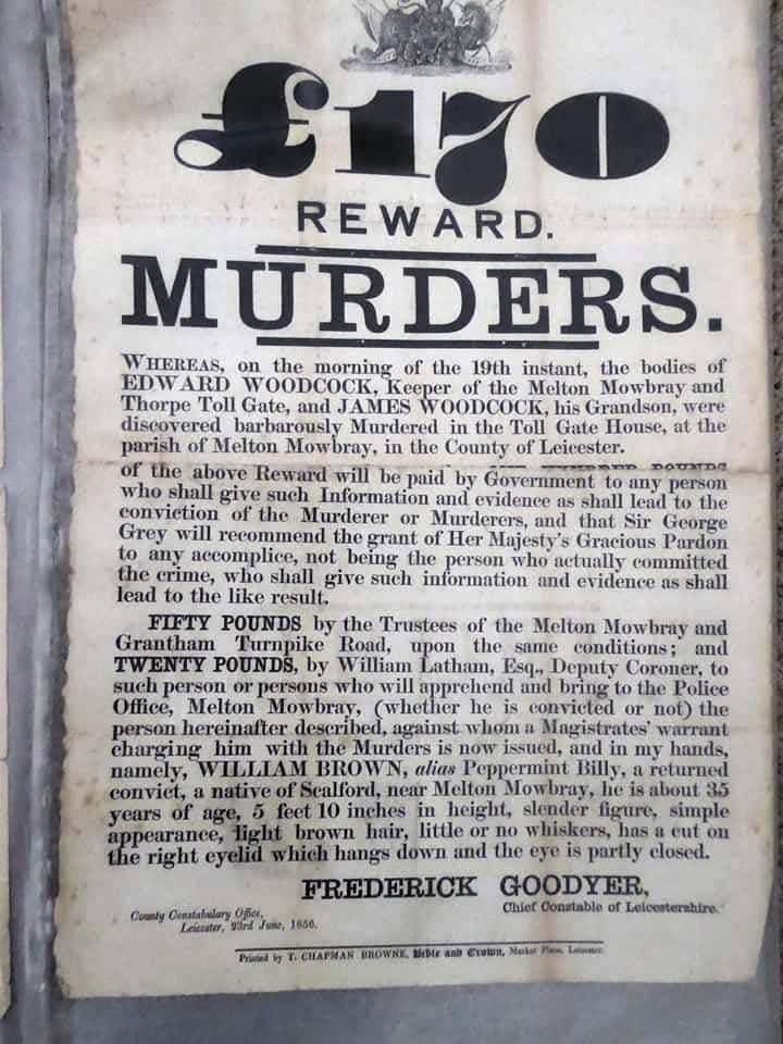 #OTD  22 June 1856, William Brown, a returned  Covict #Tasmania -  #PeppermintBilly, was arrested by PC Henry Crossley in #Weatherby #WestYorkshire for the TollGate murders in #MeltonMowbray #Leicestershire. William was later transferred to the small gaol at Wetherby Town Hall.
