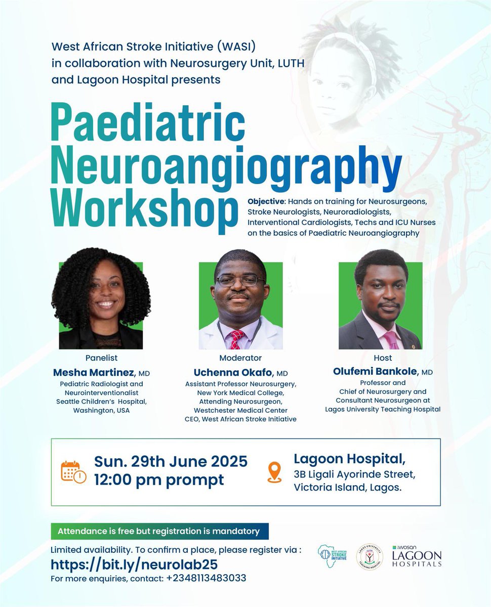 Excited to be heading to Lagos next week to teach endovascular pediatric neurointervention, the first training of its kind in the region. wafricasi.org
Sharing knowledge and saving futures.
🇳🇬 + neurointervention🌍🔥#NeuroIR #Pediatrics #GlobalHealth #Lagos