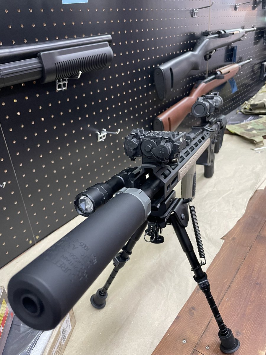 WESTSIDE_army's tweet image. ほぼ仕上がった！E&amp;amp;C Mk12を持ってきて下さいました♪
細身でロング、盛り盛りなのに綺麗にまとまってますよね〜！

撮影のご協力ありがとうございます
#mk12
#電動ガン