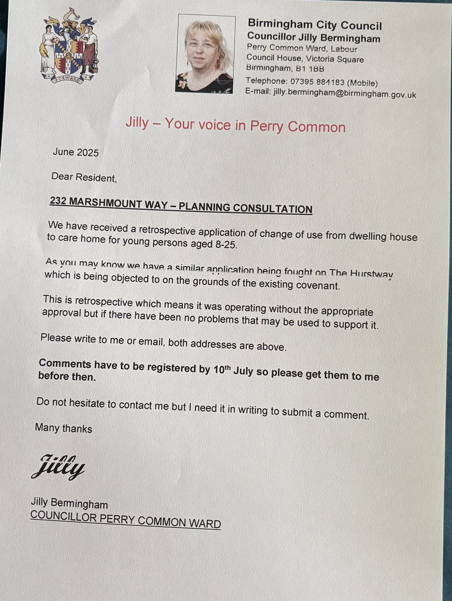 This weekend I have delivered a letter to Marshmount Way and surrounding roads about a retrospective planning application for 232 Marshmount Way.  If you have a view please email me or write, both addresses on the letter.