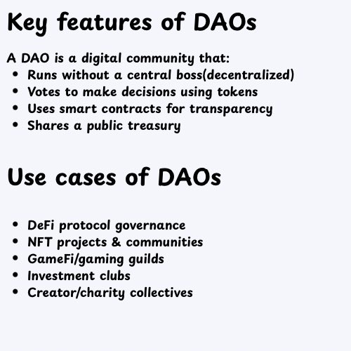 A_toluans's tweet photo. Let’s simplify DAOs and Wallets
Together, they power the Decentralised world.
@web3Literacy @B_AkuwuDike
#web3literacywithblessed https://t.co/7Ry3csEdCl